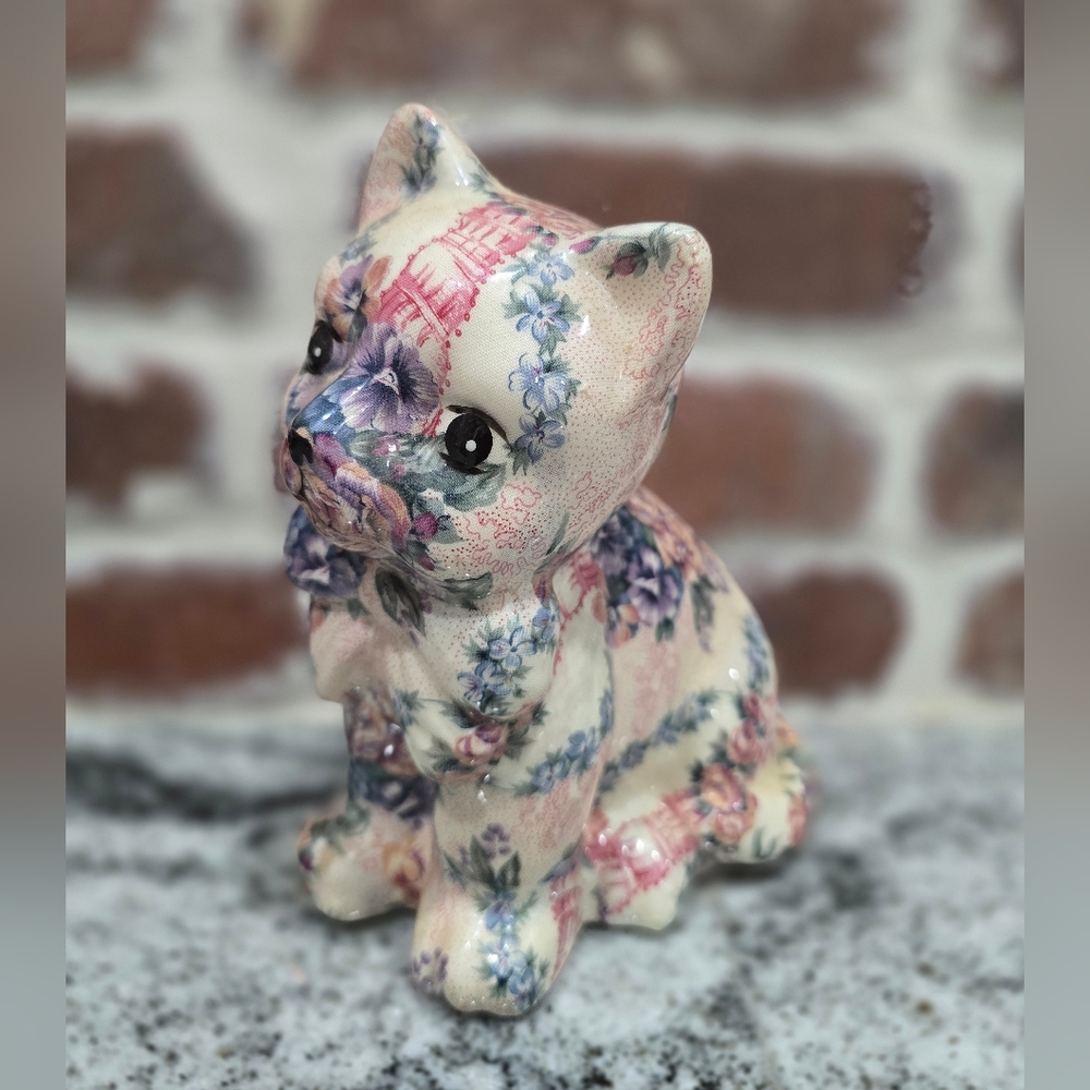 Vintage Fabric Covered Cat - Picture 6 of 6